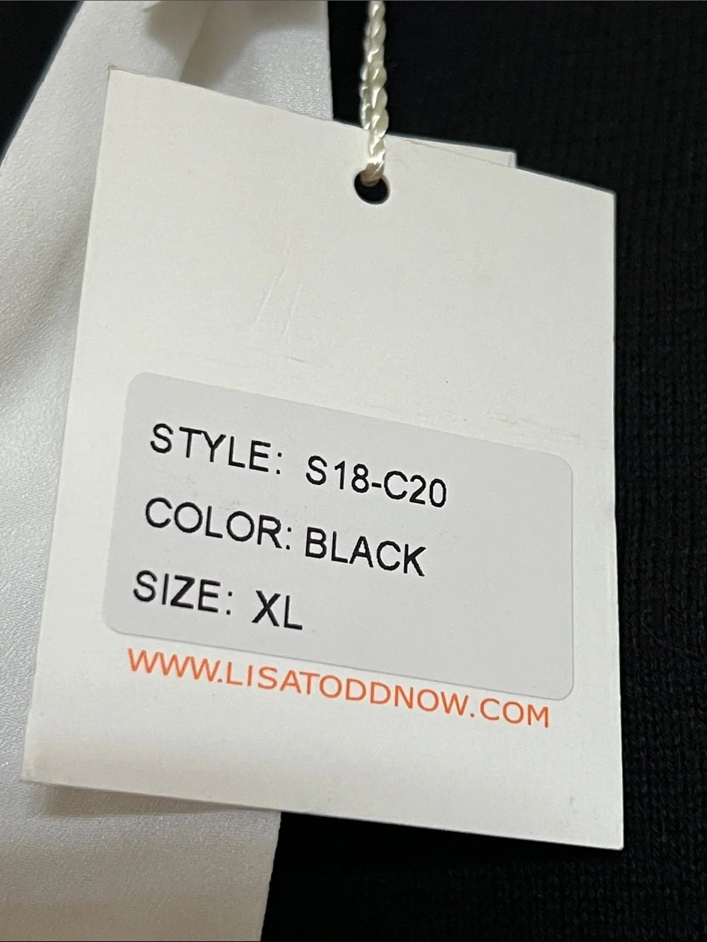 Lisa Todd Black Cotton Knit Shorts XL